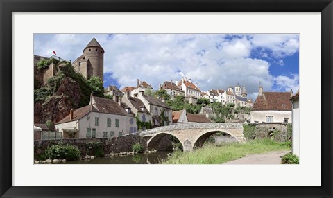 Framed Bridge Over A River, Pinard Bridge, France Print