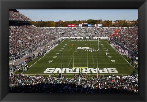 Framed Spartan Stadium, Michigan State University Print