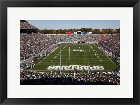 Framed Spartan Stadium, Michigan State University Print