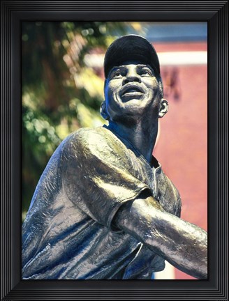 Framed Willie Mays Statue In AT&amp;T Park, San Francisco, California Print