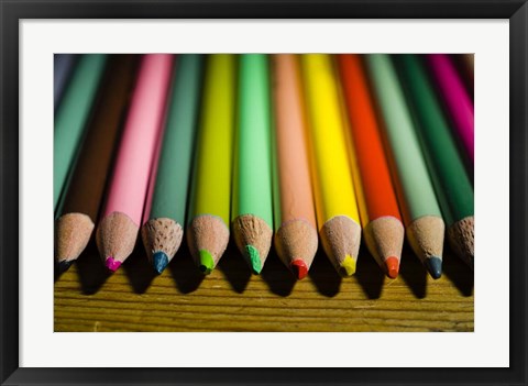 Framed Set Of Colored Pencils Print