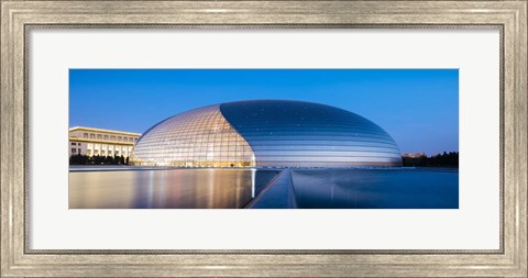 Framed National Centre For The Performing Arts At Twilight, Beijing, China Print