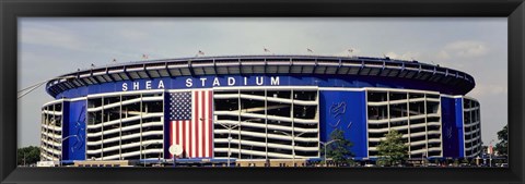 Framed Facade Of Shea Stadium, Queens, New York Print