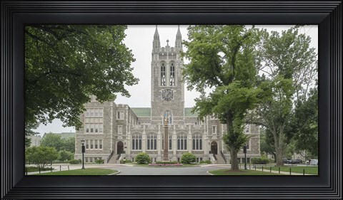 Framed Front View Of Gasson Hall, Chestnut Hill Near Boston, Massachusetts Print