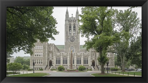 Framed Front View Of Gasson Hall, Chestnut Hill Near Boston, Massachusetts Print