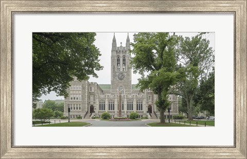 Framed Front View Of Gasson Hall, Chestnut Hill Near Boston, Massachusetts Print