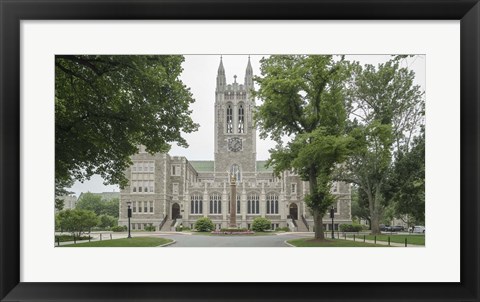 Framed Front View Of Gasson Hall, Chestnut Hill Near Boston, Massachusetts Print