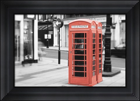Framed Phone Booth, London Print