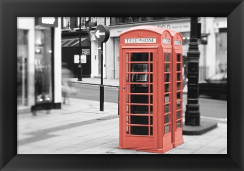Framed Phone Booth, London Print