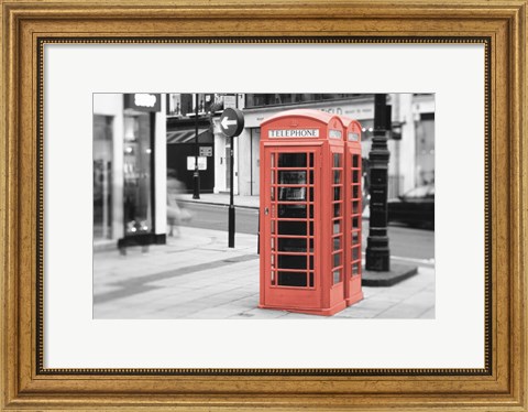 Framed Phone Booth, London Print