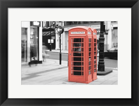 Framed Phone Booth, London Print