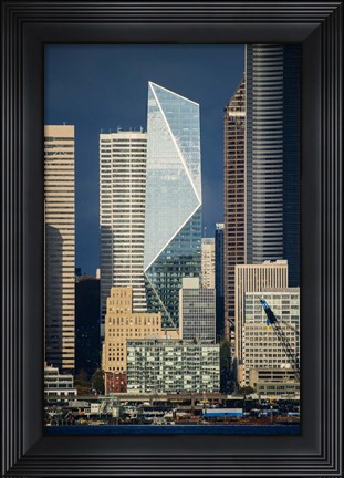 Framed Modern Architecture In City, Seattle, Washington Print