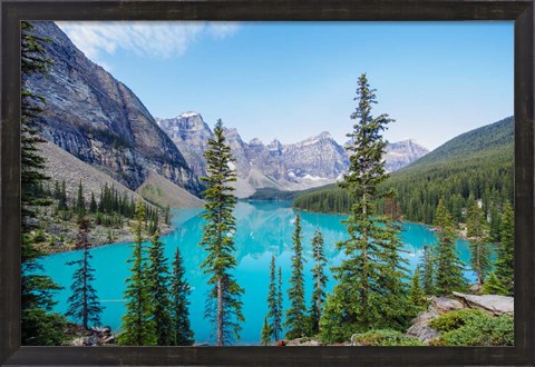 Framed Scenic Mountainous Landscape Of Banff National Park, Alberta, Canada Print