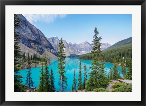 Framed Scenic Mountainous Landscape Of Banff National Park, Alberta, Canada Print