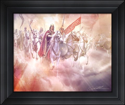 Framed Behold He Comes Print