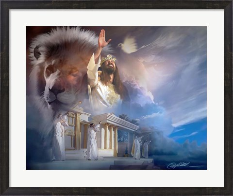 Framed Lion Of Judah Print