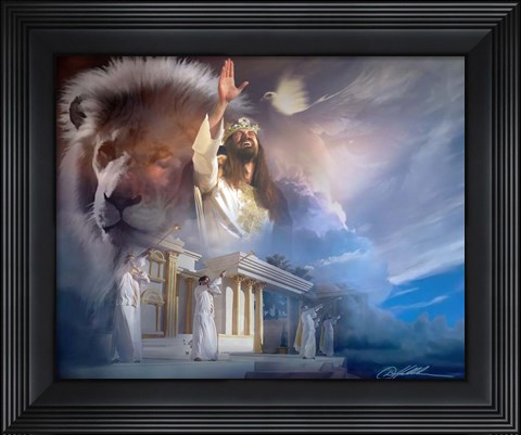 Framed Lion Of Judah Print