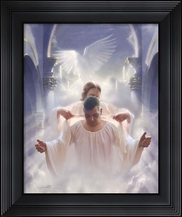 Framed Robes Of White Print