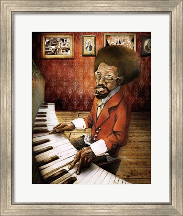 Framed Pianist Print