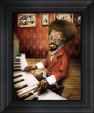 Framed Pianist Print