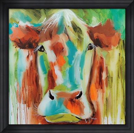 Framed Misty Pasture Print