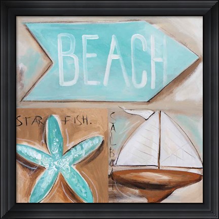 Framed Where&#39;s the Beach? Print