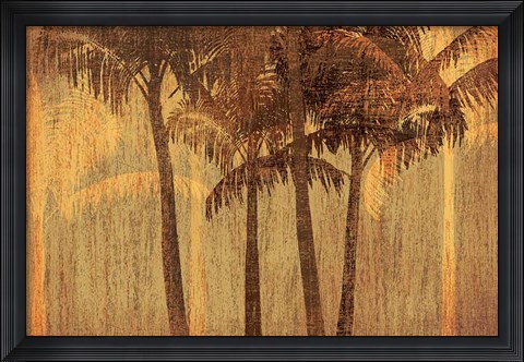 Framed Sunset Palms III Print