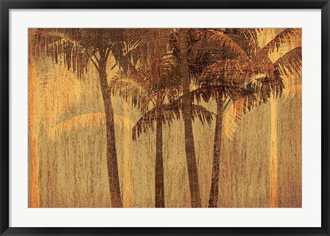 Framed Sunset Palms III Print