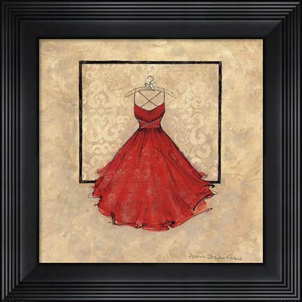 Framed Take Me Dancing II (red) Print