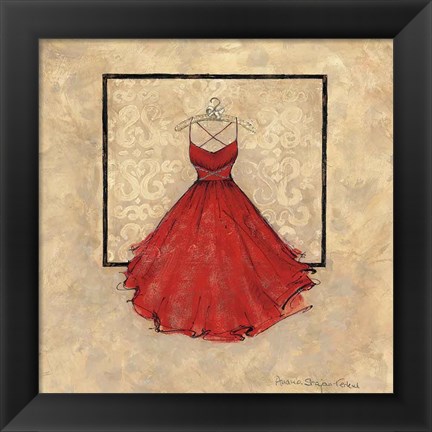 Framed Take Me Dancing II (red) Print