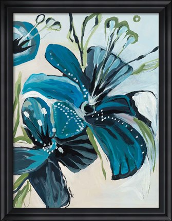 Framed Flowers of Azure I Print