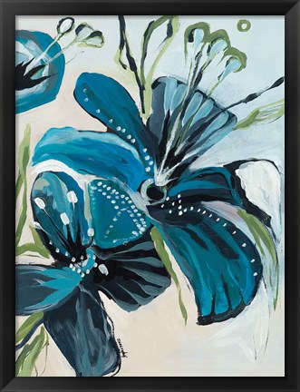 Framed Flowers of Azure I Print