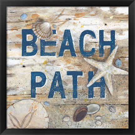 Framed Beach Path Print