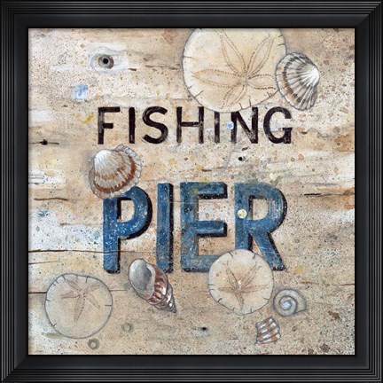 Framed Fishing Pier Print
