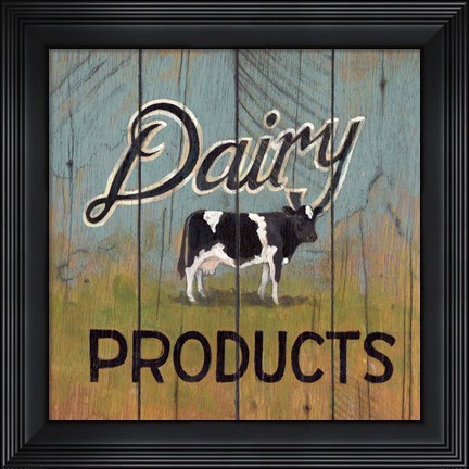 Framed Dairy Products Print