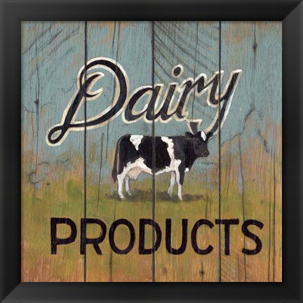 Framed Dairy Products Print