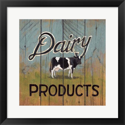 Framed Dairy Products Print