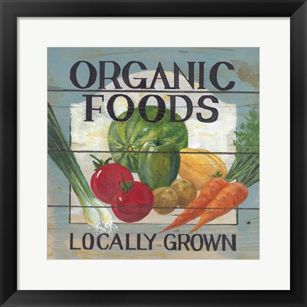 Framed Organic Foods Print