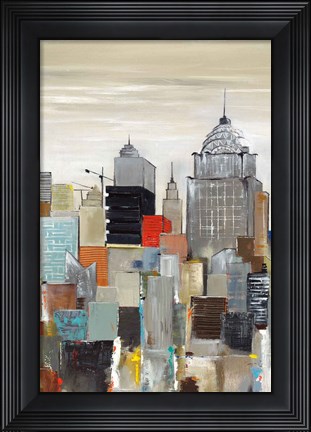 Framed New York Skyline II Print