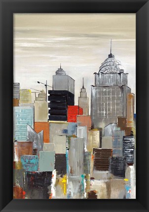 Framed New York Skyline II Print