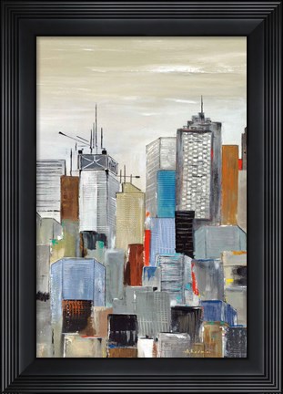 Framed New York Skyline III Print