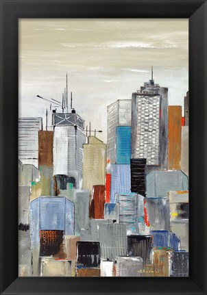 Framed New York Skyline III Print