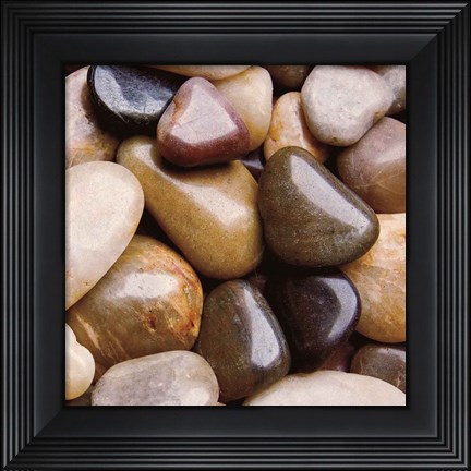 Framed River Rocks Print