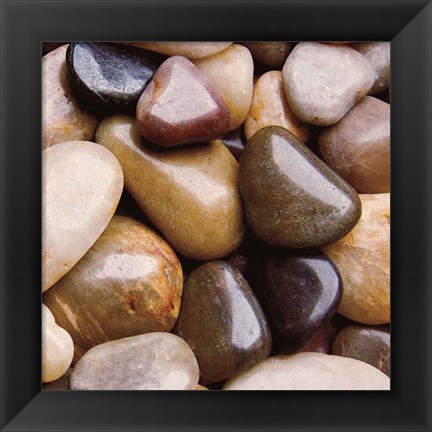 Framed River Rocks Print