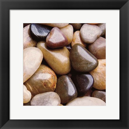 Framed River Rocks Print