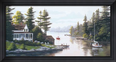 Framed Cottage Country Print