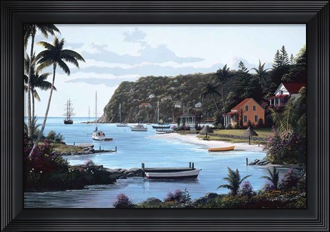 Framed Island Paradise Print