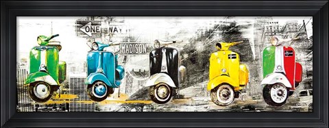 Framed Get Your Mopeds Running Print
