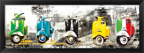 Framed Get Your Mopeds Running Print