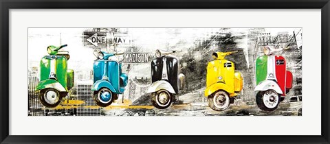 Framed Get Your Mopeds Running Print